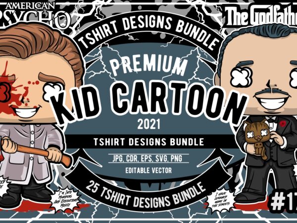 25 kid cartoon tshirt designs bundle #17