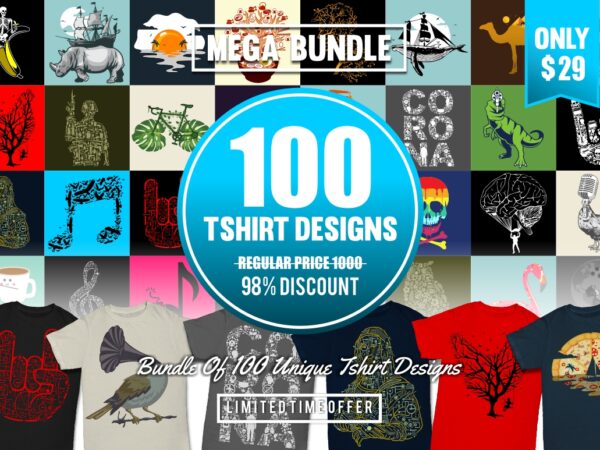 100 tshirt designs bundle #3