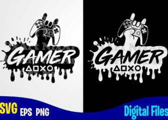 Gamer, Playstation Gamepad, Funny Playstation Gamer design svg eps, png files for cutting machines and print t shirt designs for sale t-shirt design png