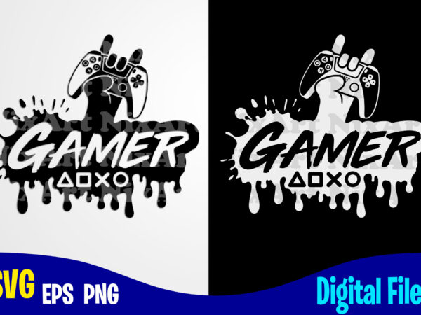 Gamer, playstation gamepad, funny playstation gamer design svg eps, png files for cutting machines and print t shirt designs for sale t-shirt design png