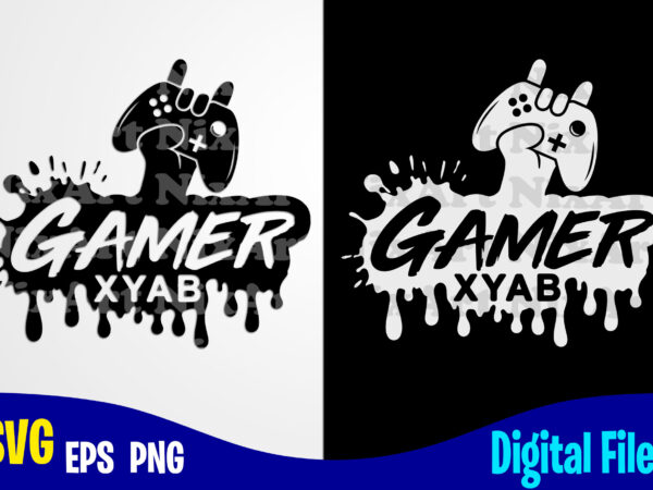 Gamer, xbox gamepad, funny xbox gamer design svg eps, png files for cutting machines and print t shirt designs for sale t-shirt design png