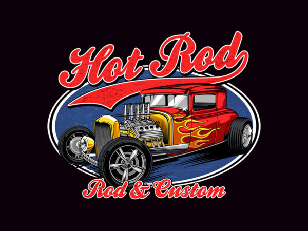 Hot rod custom graphic t shirt