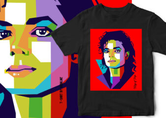 King Of Pop – Michael Jackson – Vector Portrait T-Shirt Design
