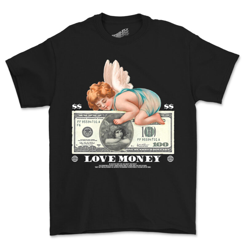 LOVE MONEY, ANGELS WITH DOLLAR EDITABLE TEXT