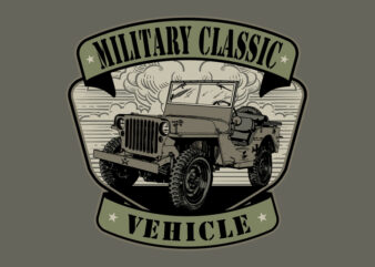 MILITARY CLASSIC VEHICLE t shirt designs for sale