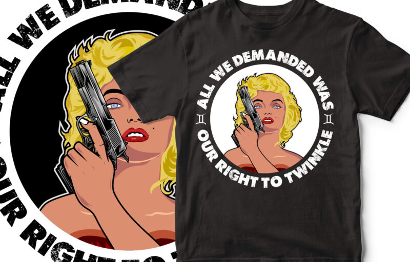 Marilyn Monroe Portrait Vector and Quote – Vector T-Shirt design – Gemini Marliyn Monroe