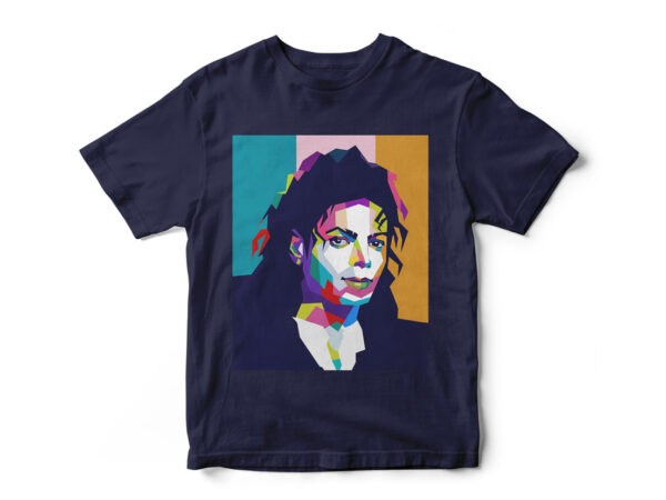 Michael jackson portrait t-shirt design- king of pop