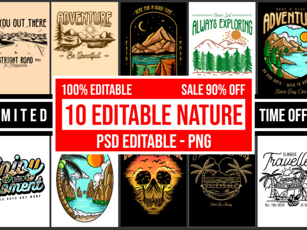 10 editable nature streetwear bundle psd editable – png transparent