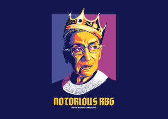 NOTORIOUS RBG T shirt vector artwork