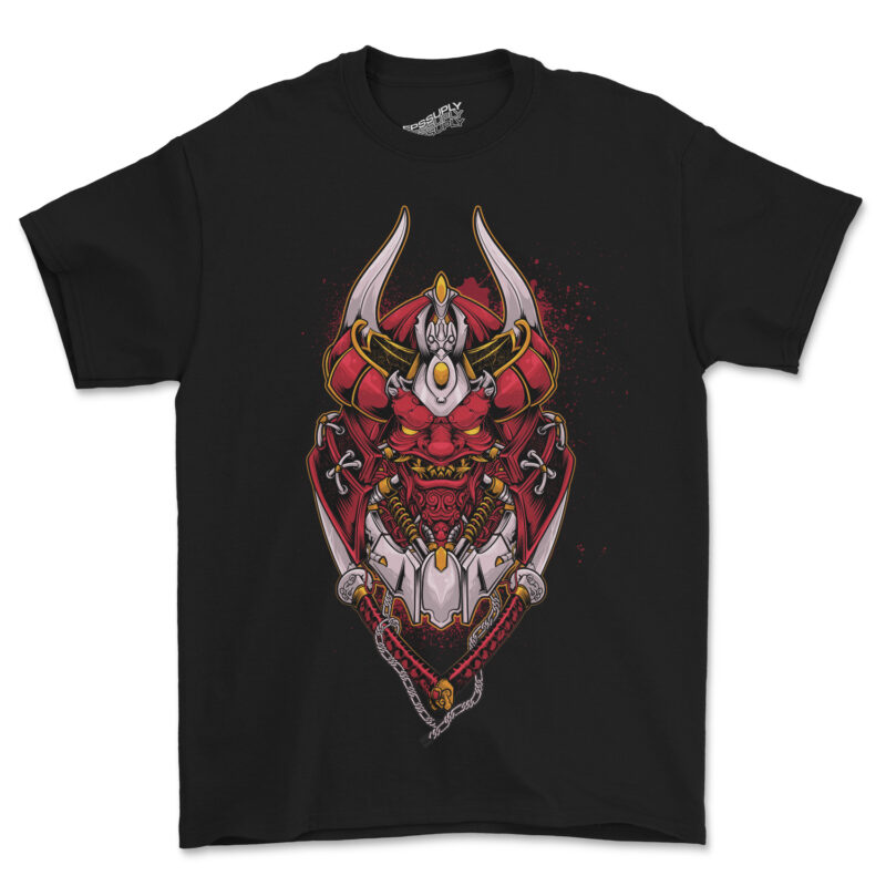 ONI SAMURAI MASK MECHA, DETAILED JAPAN THEME