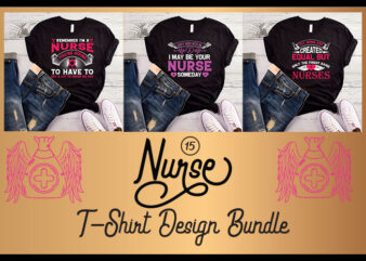 15 best selling nurse t-shirt designs bundle