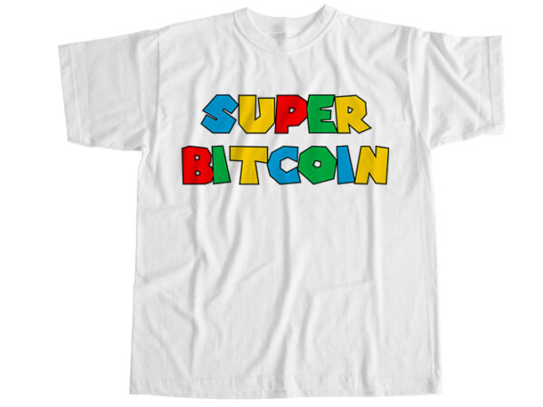 Super bitcoin t-shirt design