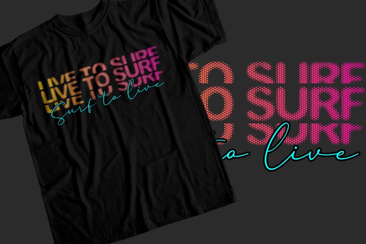 Live to surf surf to live T-Shirt Design