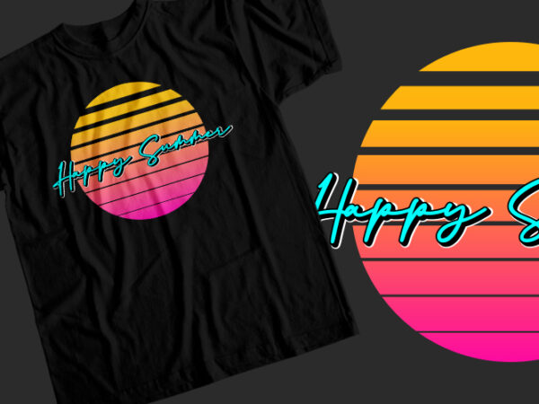 Happy summer t-shirt design