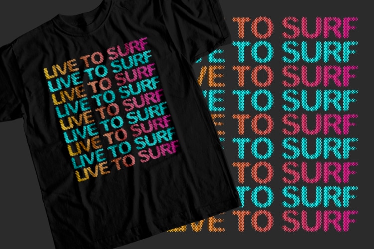 Live to surf T-Shirt Design