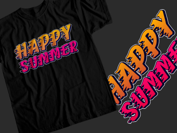 Happy summer t-shirt design