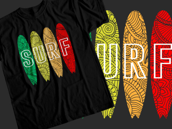 Surf surf surf t-shirt design