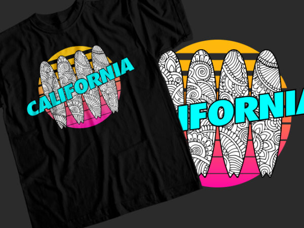 California t-shirt design
