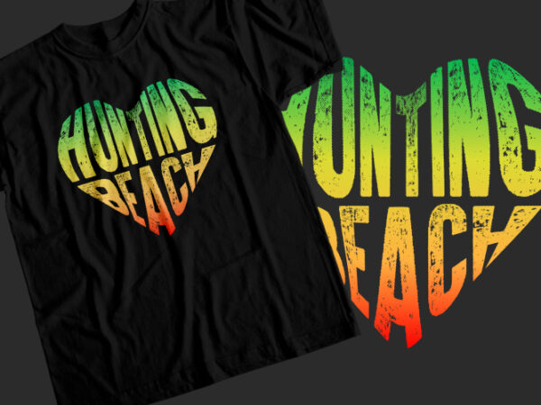 Hunting beach t-shirt design