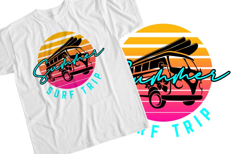 Summer surf trip T-Shirt Design