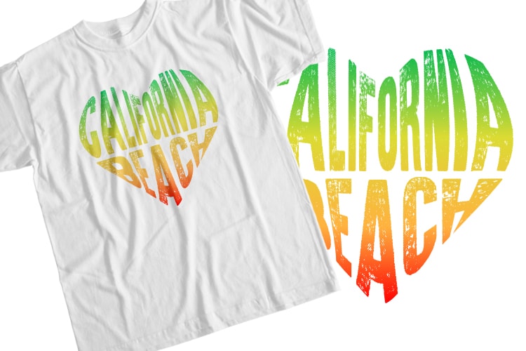California beach T-Shirt Design