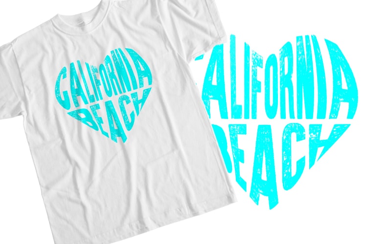 California beach T-Shirt Design