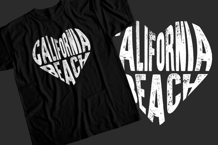 California beach T-Shirt Design