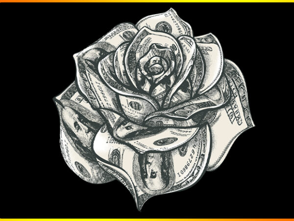 Rose money t shirt design online