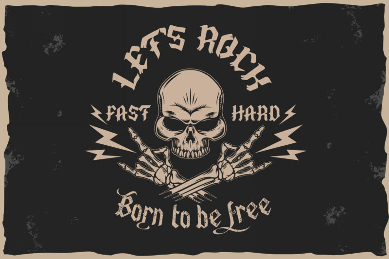 Old Biker. Gothic style vintage label font.