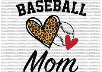 Baseball Mom Svg, Leopard Heart Svg, Mom baseball svg, womens dy Sister life softball baseball svg, mothers day svg, messy bun svg, mom softball baseball svg t shirt template