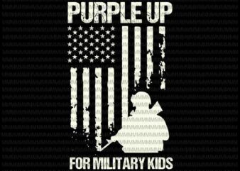 Purple up for Military Child SVG Military Kids Month SVG