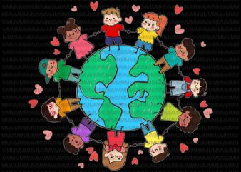 Happy Earth Day 2021 Vector, Happy Earth Day Children Around the World Design