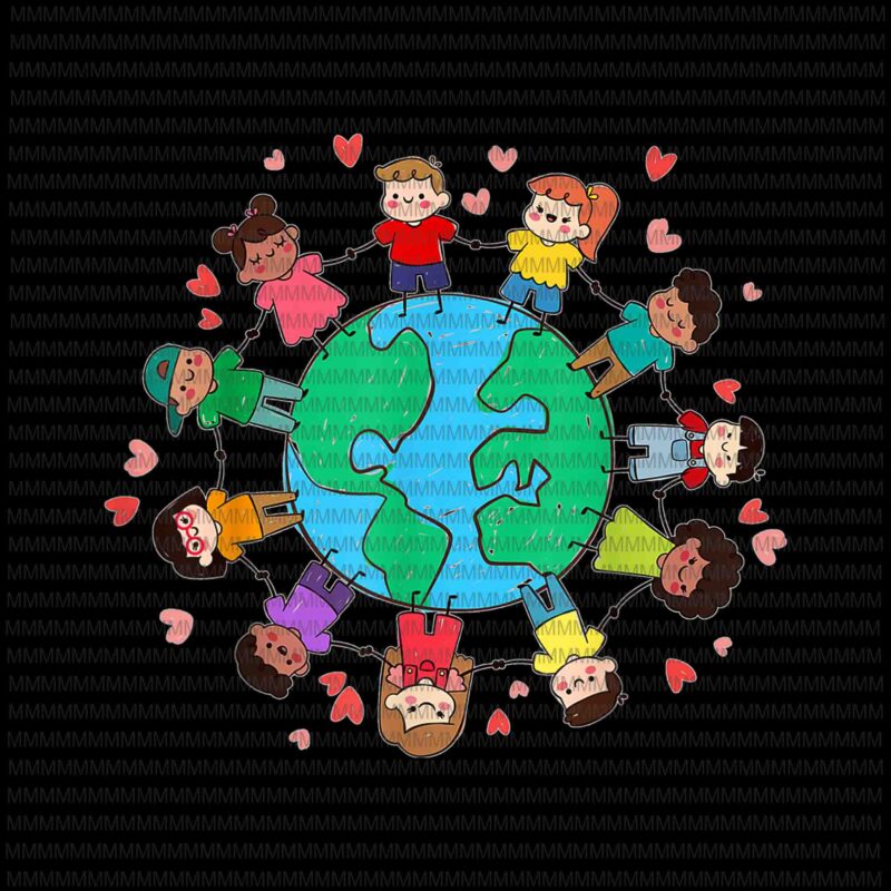 Happy Earth Day 2021 Vector, Happy Earth Day Children Around the World Design