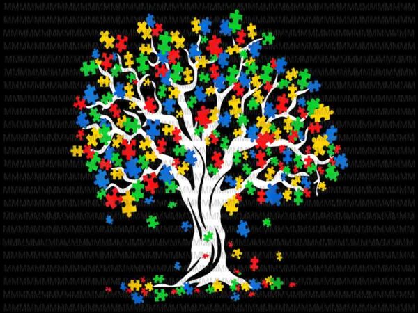 Tree of life autism awareness month vector, autism 2021 vector, tree of life autism vector png, tree autism png, vector