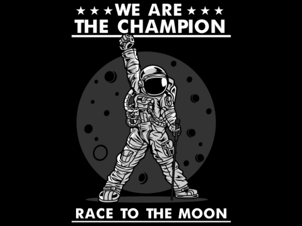 Astronaut champion t shirt vector