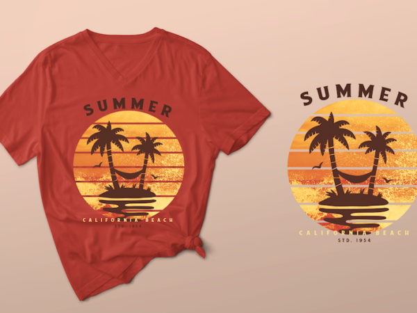 Summer – california beach – tshirt design summer – california beach psd/summer – california beach png, summer, summer, summer