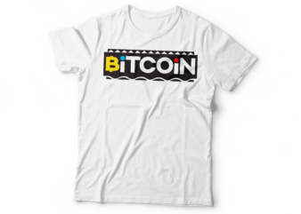 bitcoin in martin tv show logo style t shirt template