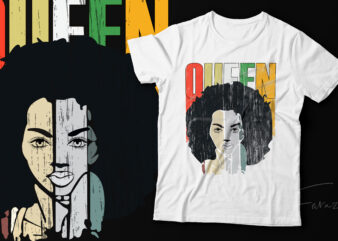 Afro Queen | Trending t shirt design for sale