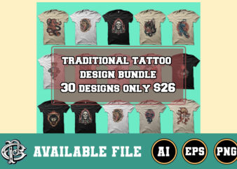 traditional tattoo inspired design bundle