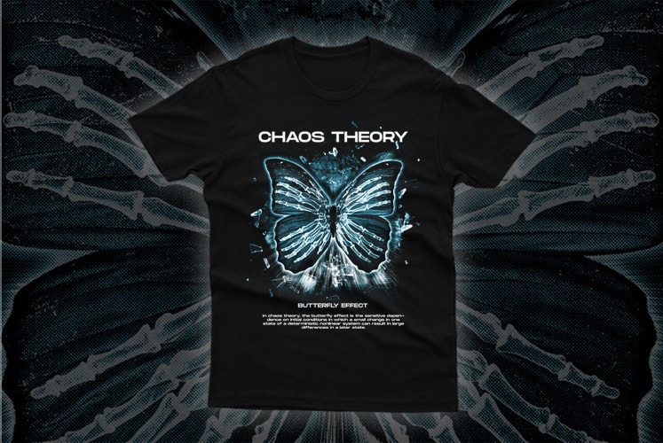 The Butterfly Effect Chaos Theory PSD Editable and PNG Transparent Design