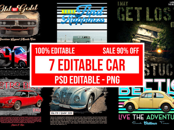 7 editable car design bundle psd editable – png transparent