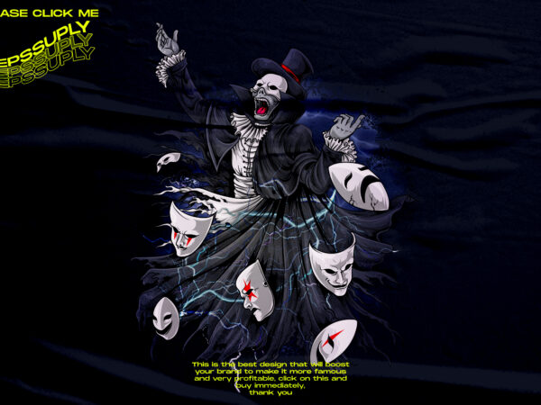 Devil mask phantom opera t shirt vector illustration
