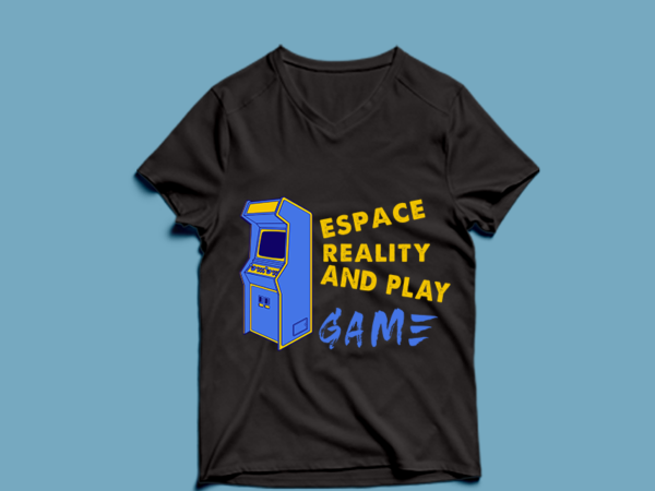 Espace reality and play game – t shirt design