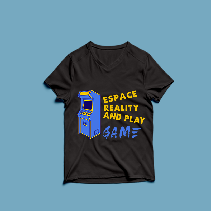 espace reality and play game – t shirt design