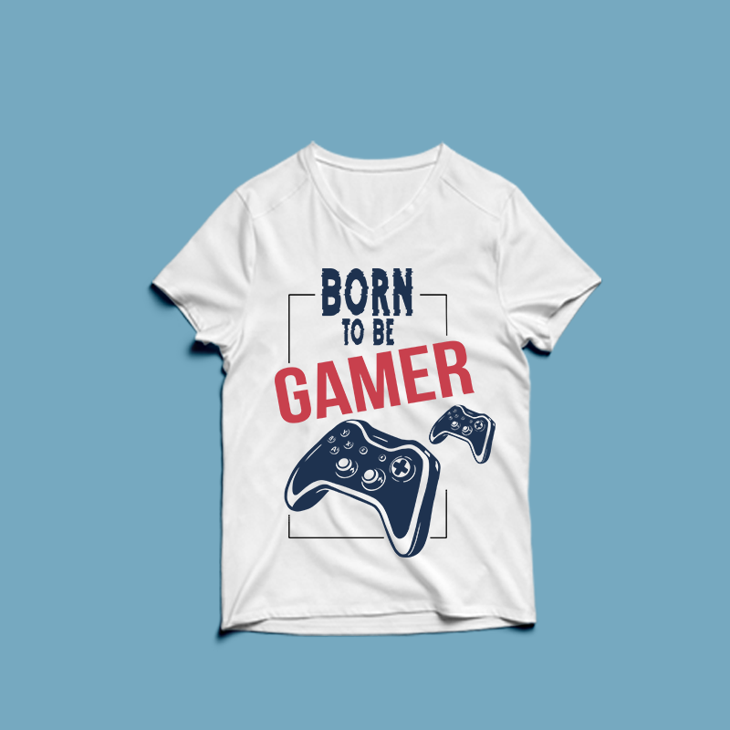 Born to be gamer – t shirt design