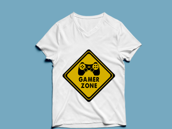 Gamer zone – t shirt design
