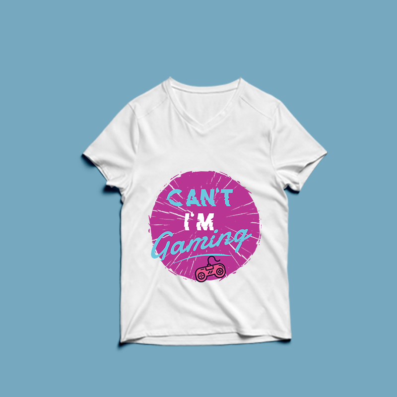 can’t i’m gaming – t shirt design