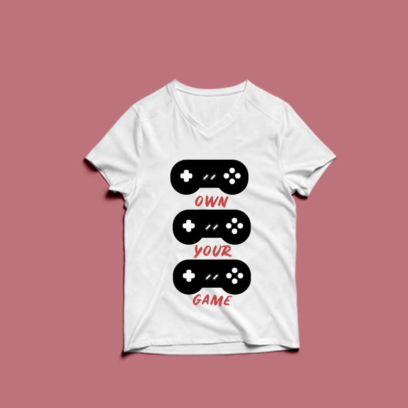 own your game – t shirt design