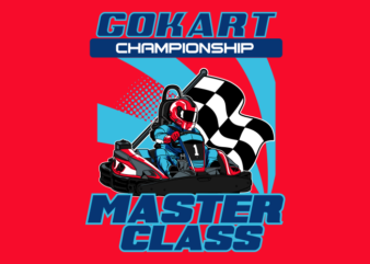 GOKART CHAMPIONSHIP t shirt design template