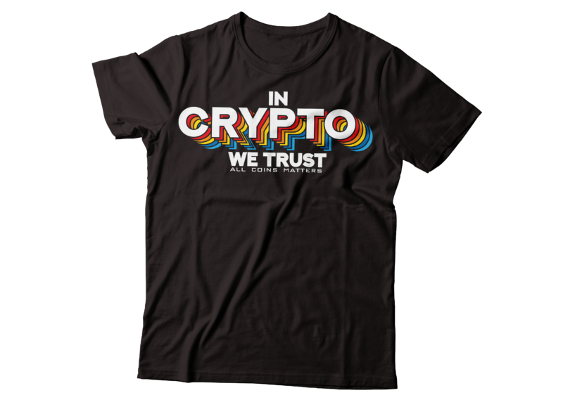 in crypto we trust | crypto tee design | bitcoin multilayer tshirt design